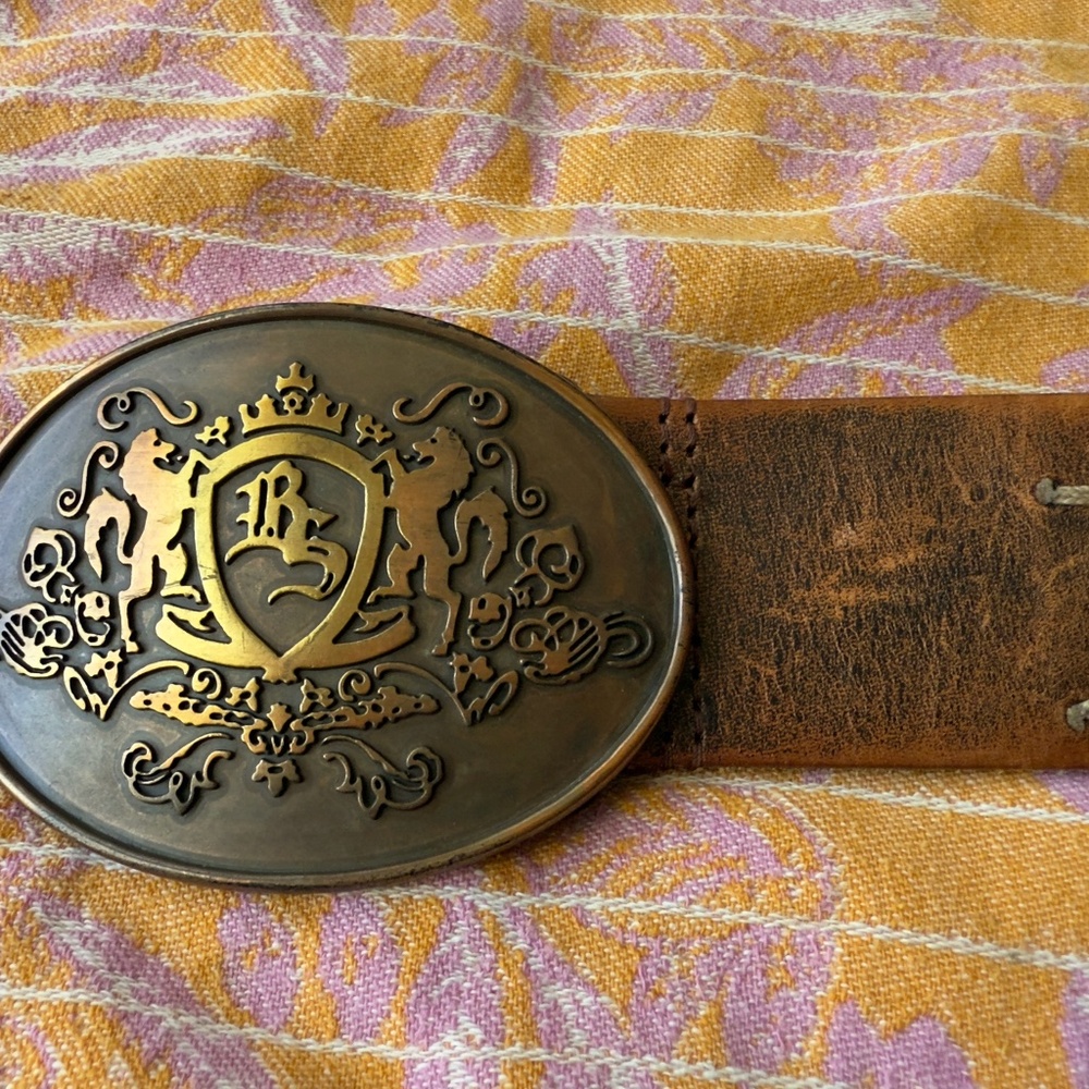 Leather Belt with metal buckle